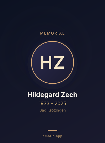 Memorial portrait of Hildegard Zech