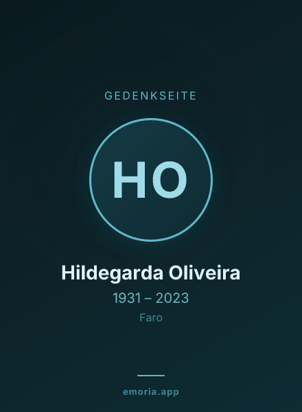 Gedenkportrait von Hildegarda Oliveira