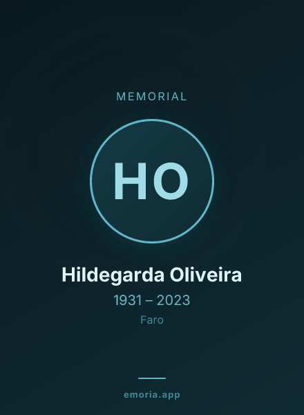 Memorial portrait of Hildegarda Oliveira