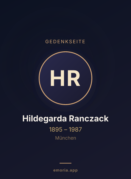 Gedenkportrait von Hildegarda Ranczack