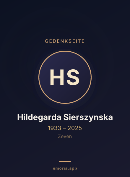 Gedenkportrait von Hildegarda Sierszynska