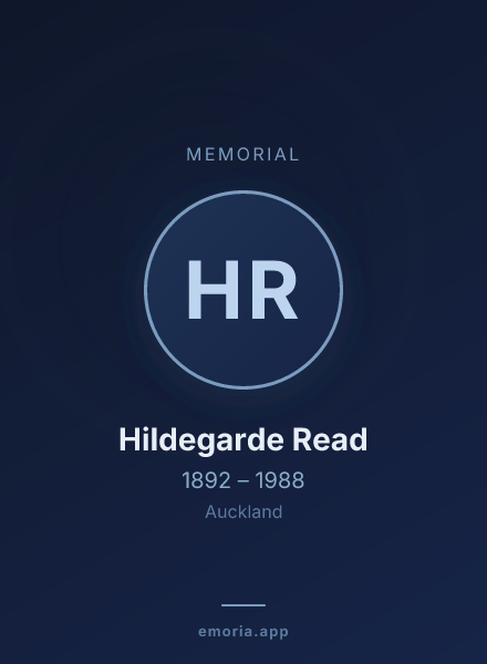 Memorial portrait of Hildegarde Read