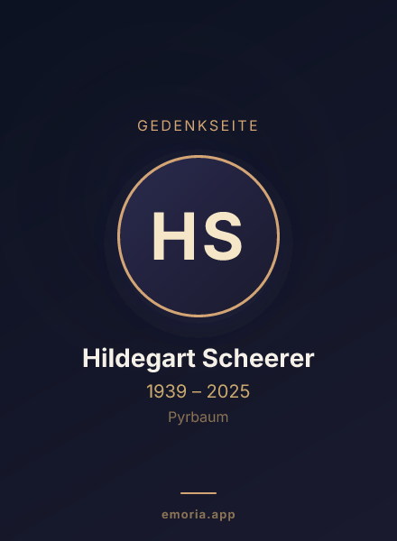 Gedenkportrait von Hildegart Scheerer