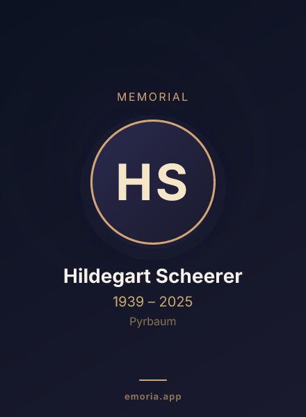 Memorial portrait of Hildegart Scheerer