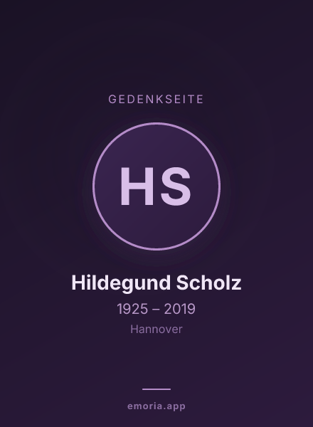 Gedenkportrait von Hildegund Scholz