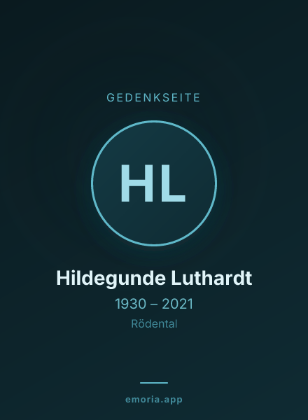 Gedenkportrait von Hildegunde Luthardt