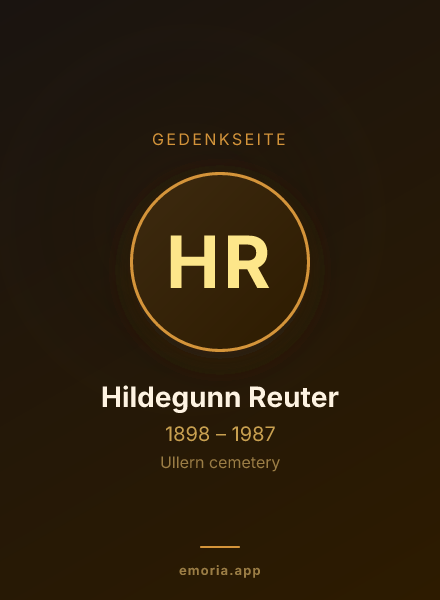 Gedenkportrait von Hildegunn Reuter