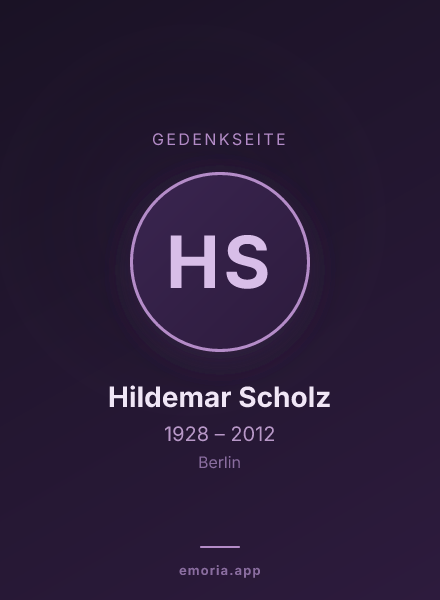 Gedenkportrait von Hildemar Scholz