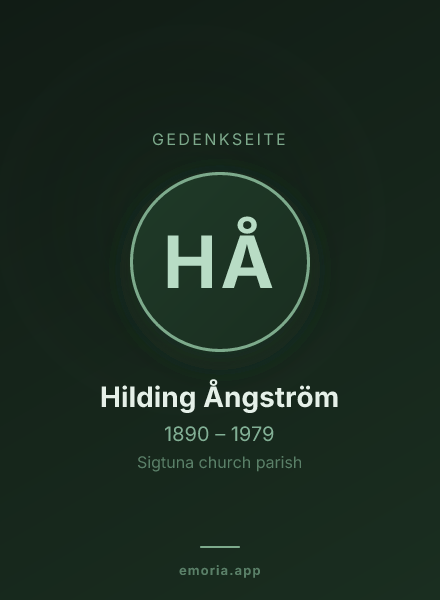 Gedenkportrait von Hilding Ångström