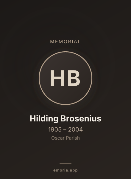 Memorial portrait of Hilding Brosenius