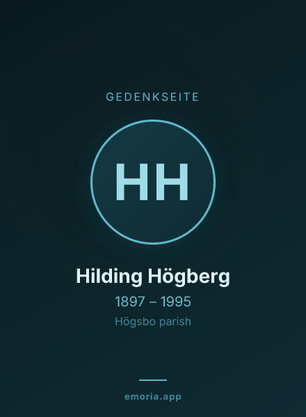Gedenkportrait von Hilding Högberg
