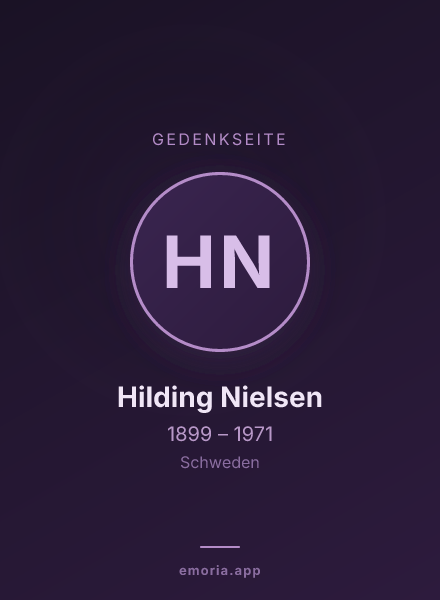 Gedenkportrait von Hilding Nielsen