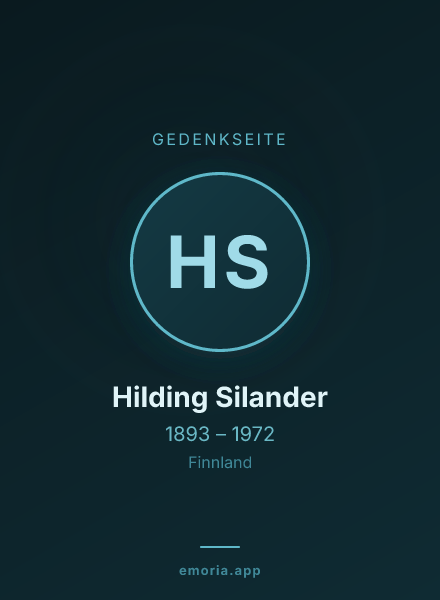 Gedenkportrait von Hilding Silander