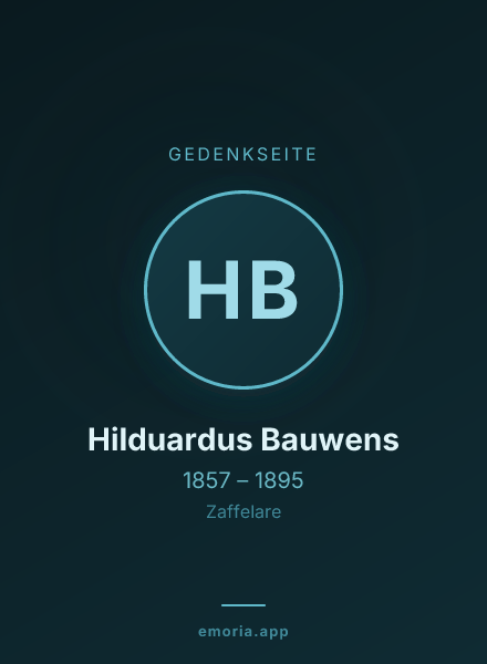 Gedenkportrait von Hilduardus Bauwens