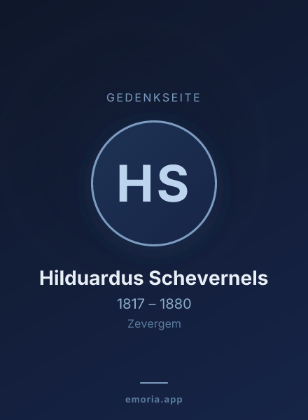 Gedenkportrait von Hilduardus Schevernels