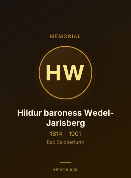 Memorial portrait of Hildur baroness Wedel-Jarlsberg