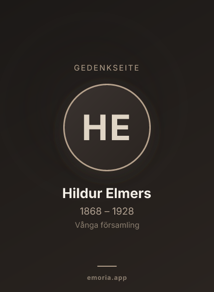 Gedenkportrait von Hildur Elmers
