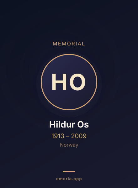 Memorial portrait of Hildur Os