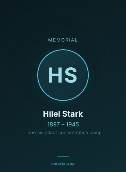 Memorial portrait of Hilel Stark