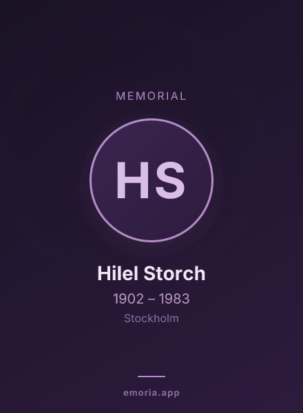 Memorial portrait of Hilel Storch