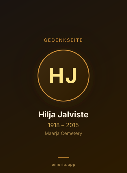 Gedenkportrait von Hilja Jalviste