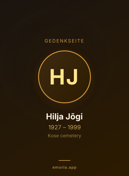Gedenkportrait von Hilja Jõgi