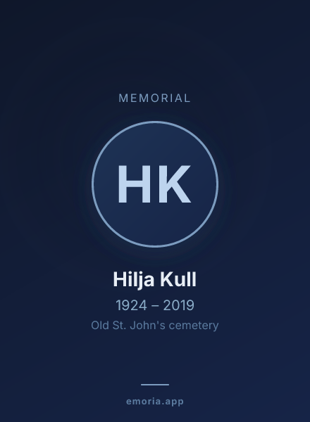 Memorial portrait of Hilja Kull