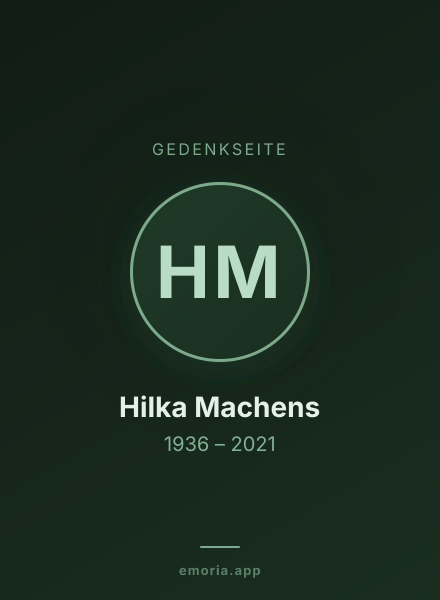 Gedenkportrait von Hilka Machens