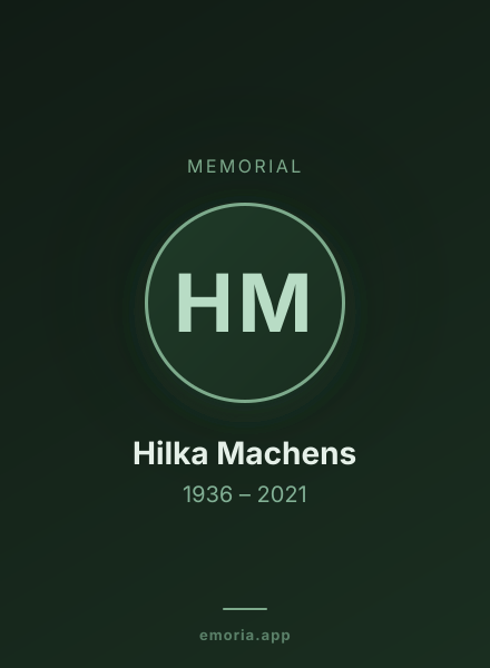 Memorial portrait of Hilka Machens