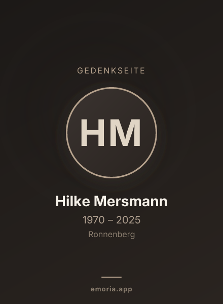 Gedenkportrait von Hilke Mersmann