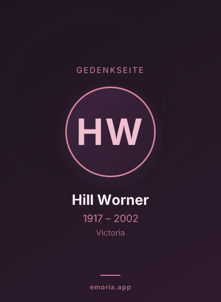 Gedenkportrait von Hill Worner