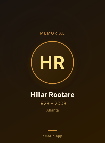 Memorial portrait of Hillar Rootare