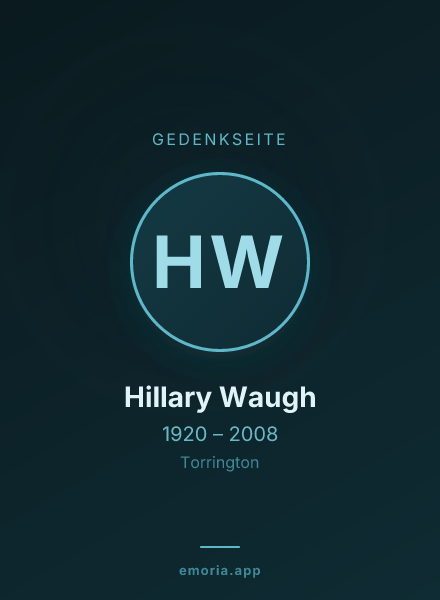 Gedenkportrait von Hillary Waugh