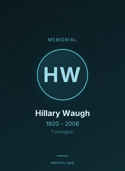 Memorial portrait of Hillary Waugh