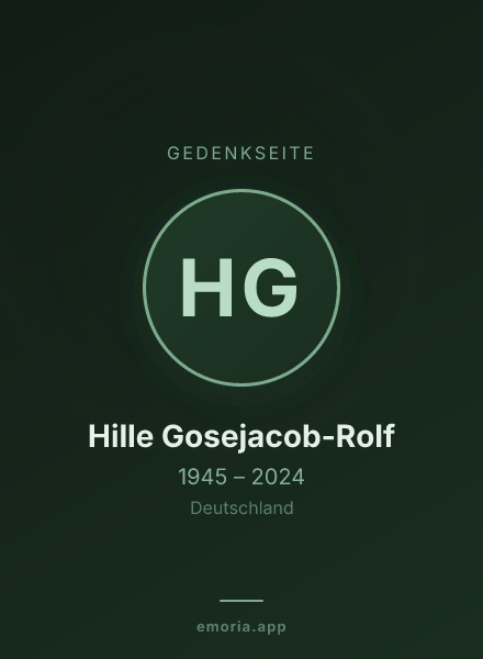 Gedenkportrait von Hille Gosejacob-Rolf