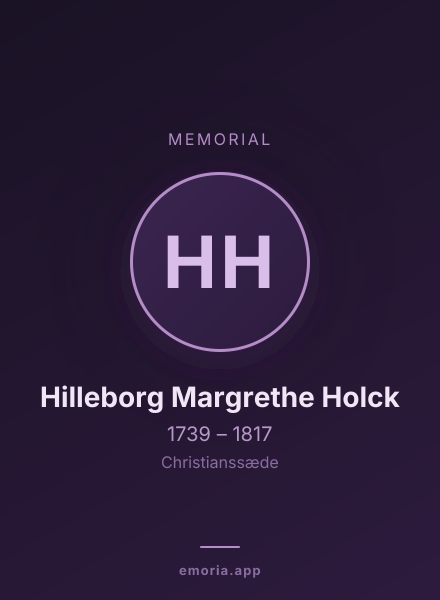 Memorial portrait of Hilleborg Margrethe Holck