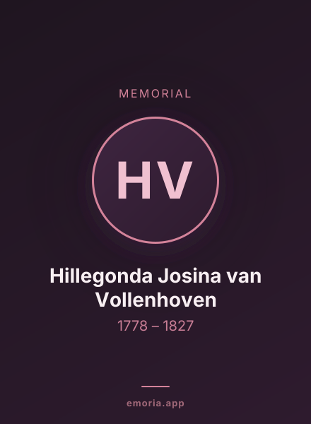 Memorial portrait of Hillegonda Josina van Vollenhoven