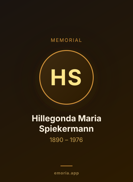 Memorial portrait of Hillegonda Maria Spiekermann