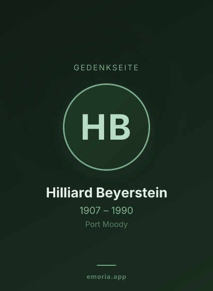 Gedenkportrait von Hilliard Beyerstein