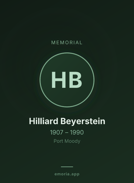 Memorial portrait of Hilliard Beyerstein