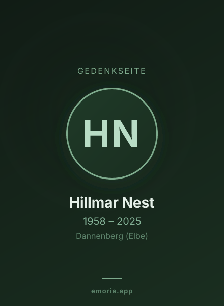 Gedenkportrait von Hillmar Nest