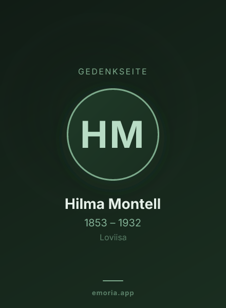 Gedenkportrait von Hilma Montell