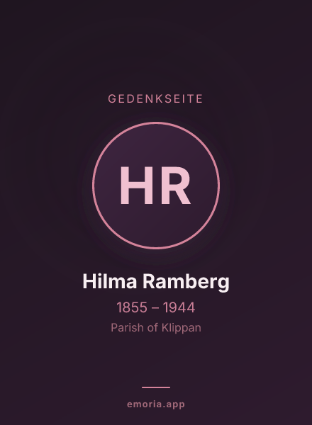 Gedenkportrait von Hilma Ramberg