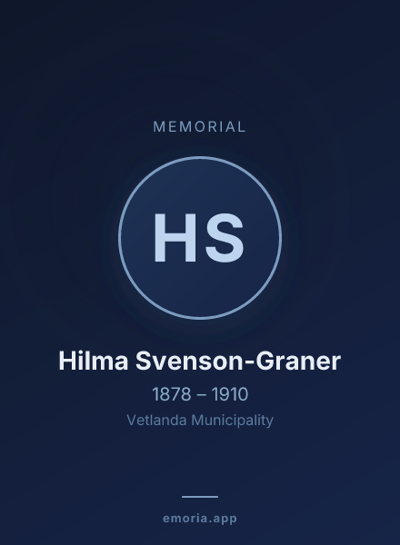 Memorial portrait of Hilma Svenson-Graner