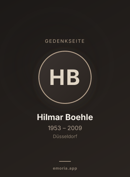 Gedenkportrait von Hilmar Boehle