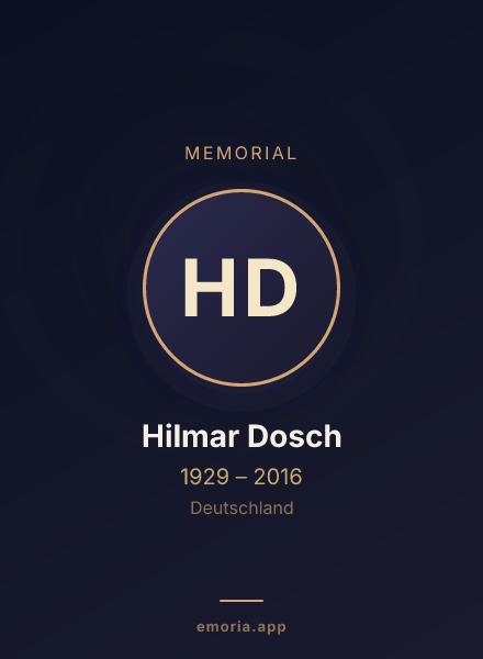 Memorial portrait of Hilmar Dosch
