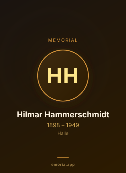Memorial portrait of Hilmar Hammerschmidt