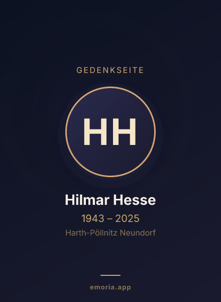 Gedenkportrait von Hilmar Hesse