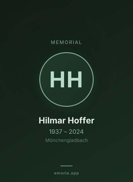 Memorial portrait of Hilmar Hoffer