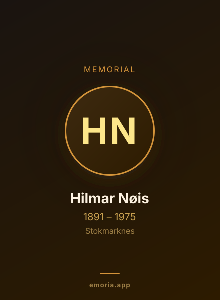 Memorial portrait of Hilmar Nøis